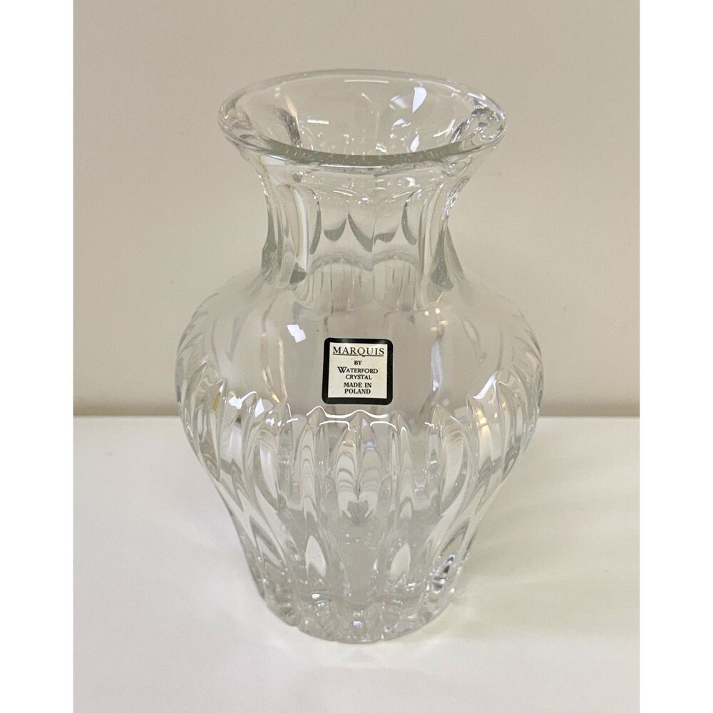 Marquis by Waterford Cut Crystal Vase Clear Decorative 6.5” Made in Poland
